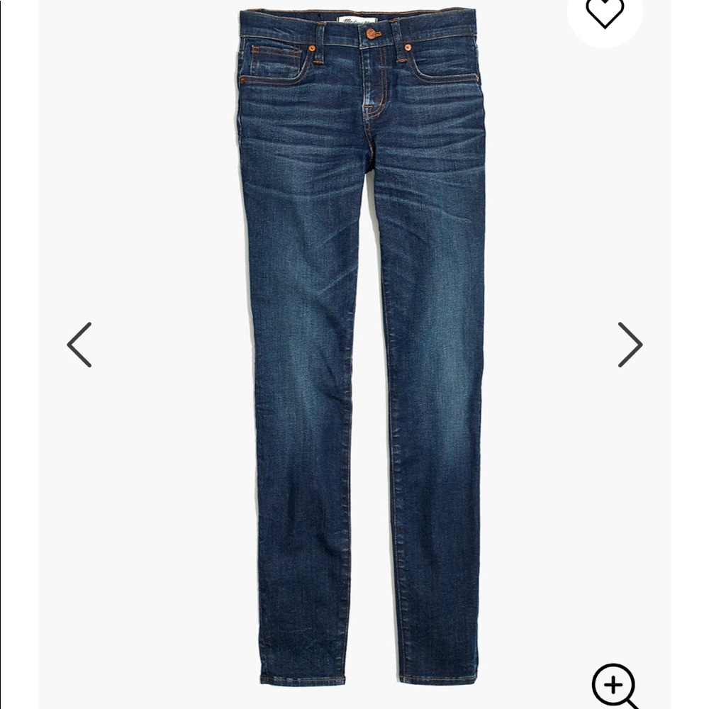 2/$50! Madewell 8” Skinny jeans in Ames wash. 24